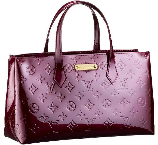 Louis Vuitton Purple Monogram Vernis Wilshire PM Leather Patent leather  ref.1014187 - Joli Closet