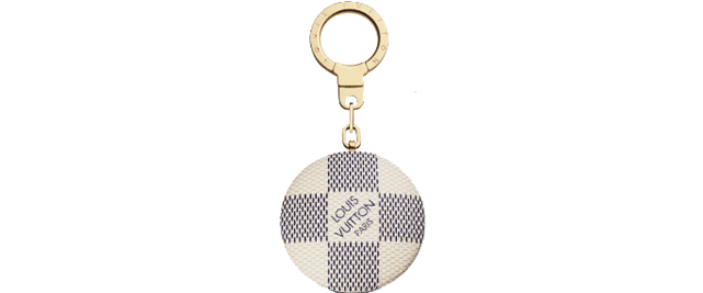 Louis Vuitton Keychain Damier Azur Astropil M65989 White Free Shipping
