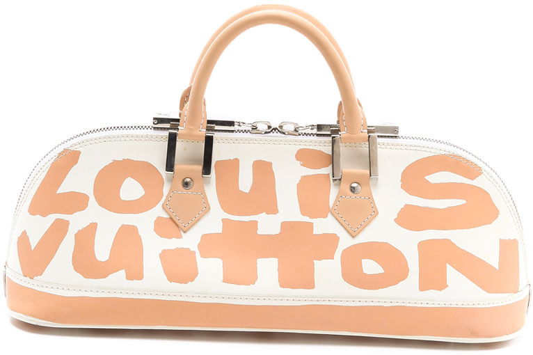 Louis Vuitton Limited Edition Graffiti Alma Bag Peach LVJP521 - Bags of  CharmBags of Charm