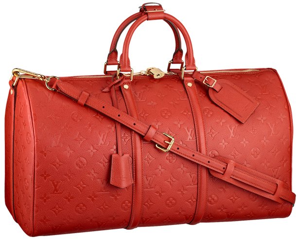 Louis Vuitton Keepall Bandouliere Bag Monogram Empreinte Leather 45