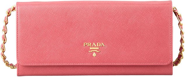 Prada, a Saffiano Cammeo wallet on chain, 2014. - Bukowskis