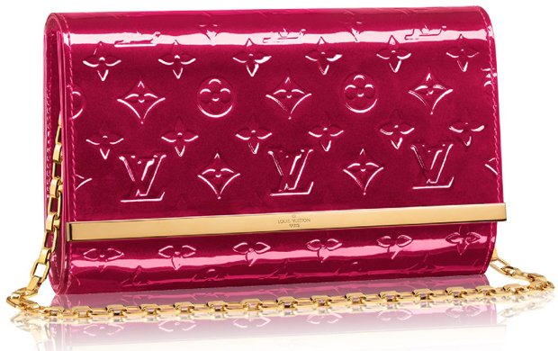 Louis Vuitton Amarante Monogram Vernis Ana Chain Clutch Louis Vuitton