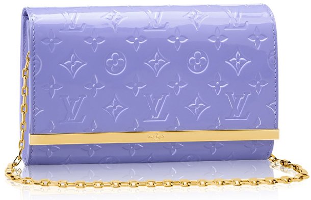 Louis Vuitton Lilac Monogram Vernis Ana Clutch Bag at 1stDibs