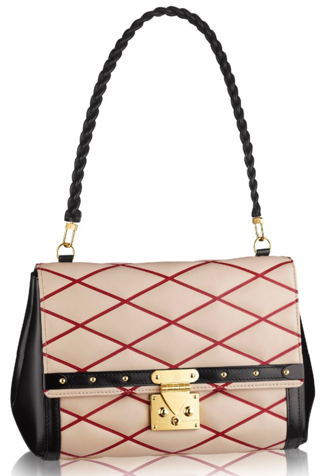 Louis Vuitton Black Lambskin Leather Malletage Pochette Flap Bag