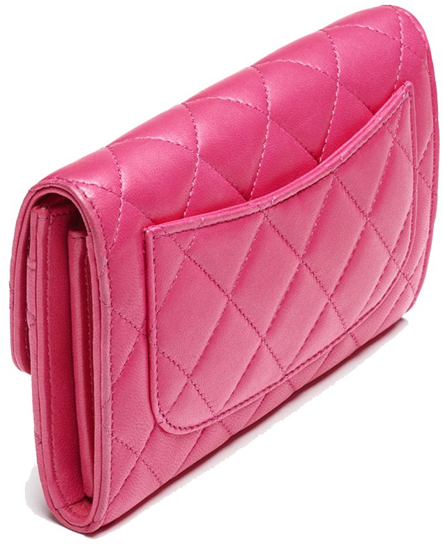 chanel pink long wallet