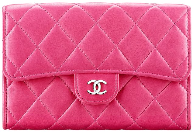 chanel pink long wallet