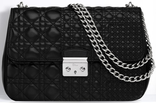 Dior - Miss Dior Mini Shoulder Bag Black Cannage Lambskin - Women