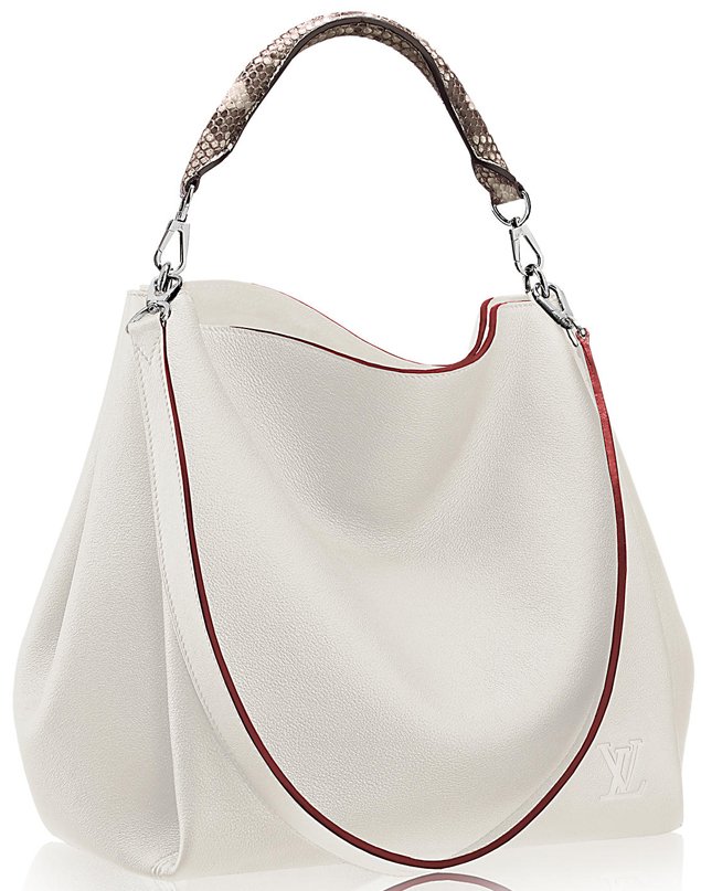 Louis Vuitton Babylone Handbag Leather and Python MM