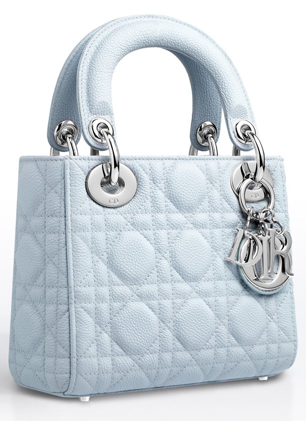 Small Lady Dior My ABCDior Bag Cloud Blue Cannage Lambskin