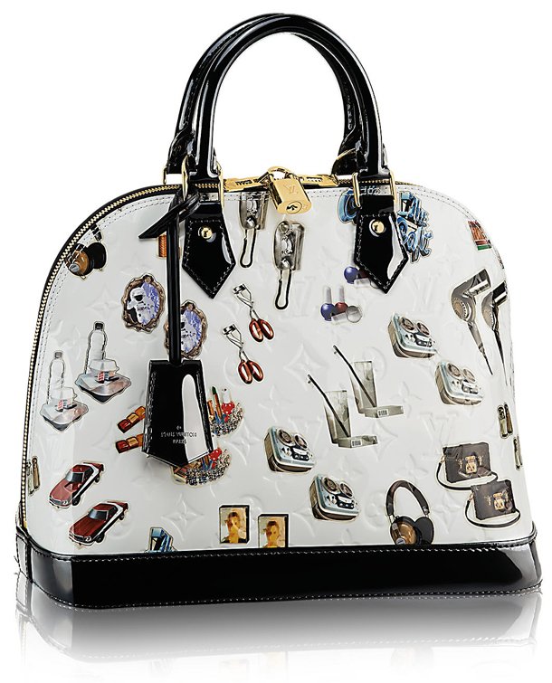 watercolor LV Monogram Handbag Alma handbag Sticker, Zazzle