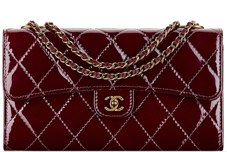 Chanel-Patent-Quilted-Wallet-On-Chain