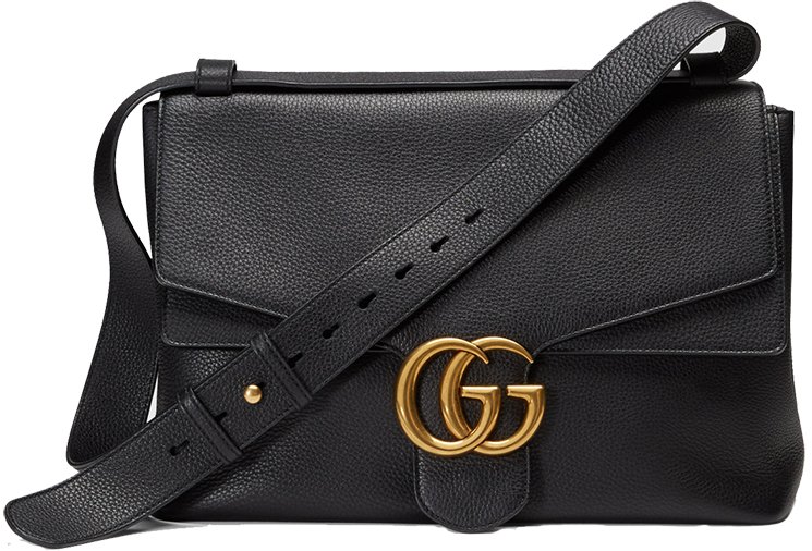 gg marmont leather top handle bag