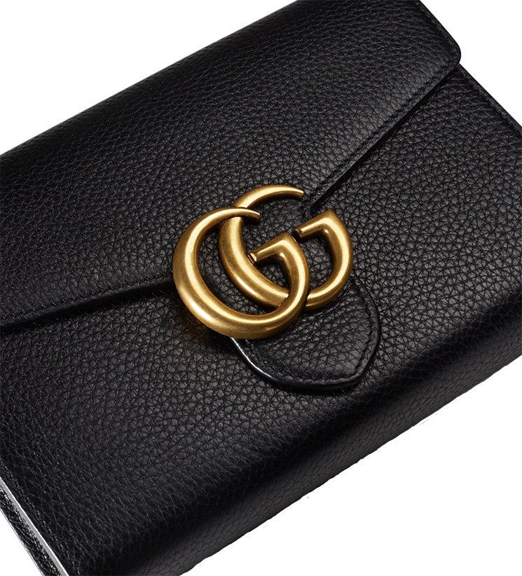 gucci marmont wallet on chain review