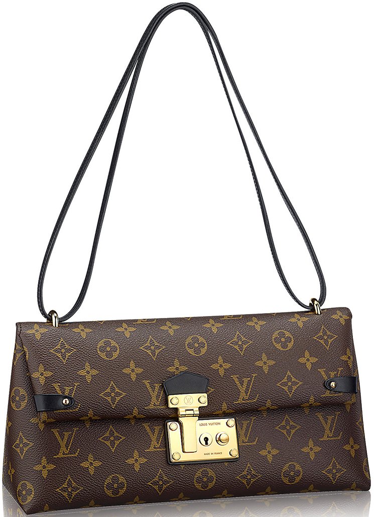Louis Vuitton Sac Triangle Handbag Embellished Glazed Calfskin PM at  1stDibs