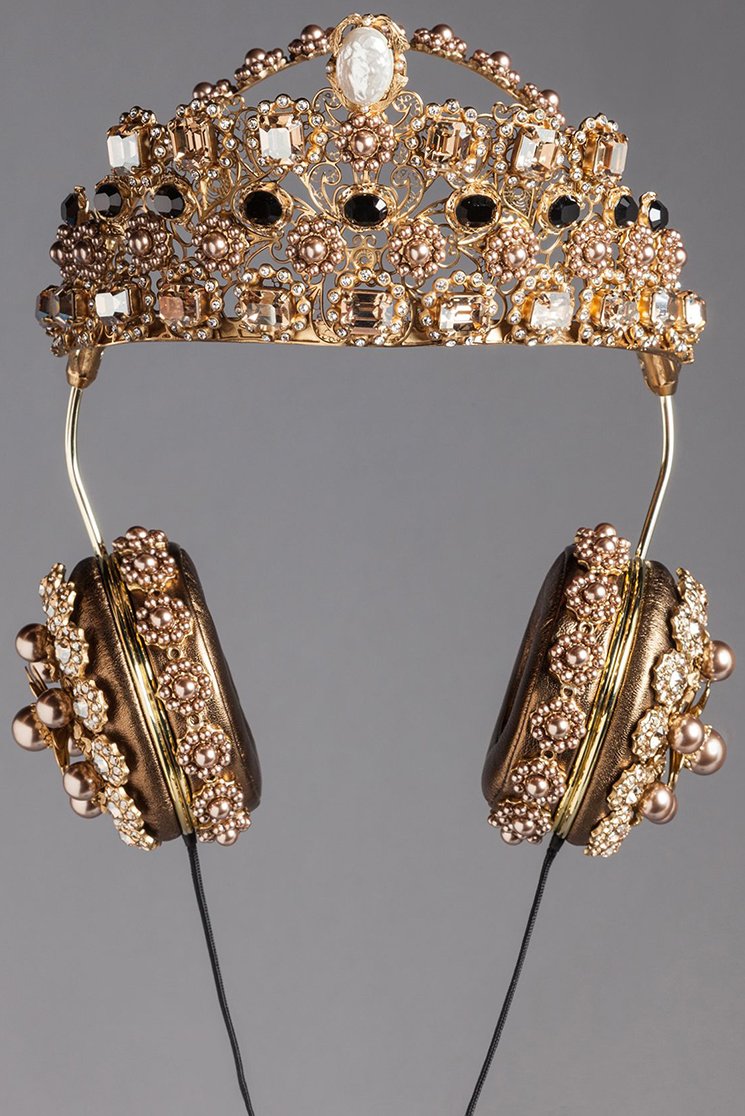 Relatief tack iets Dolce and Gabbana Crown Rhinestone Headsets | Bragmybag
