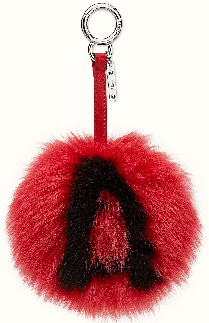 Fendi Alphabet 'J' Fur Bag Charm