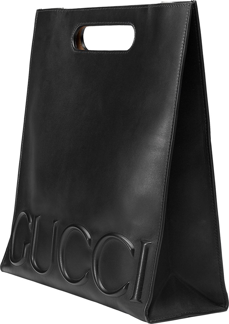 gucci leather embossed bag