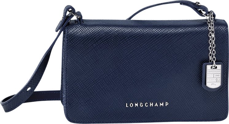 Longchamp, Bags, Longchamp Quadri Leather Hobo Bag Black Shoulder Bag  Purse Silver Accents 43