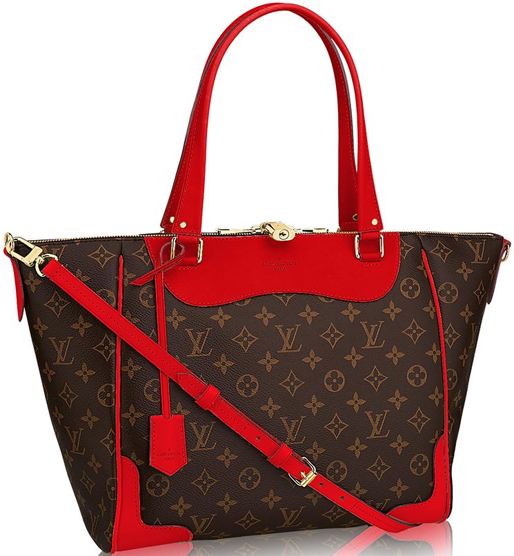 Louis Vuitton Red Accent Handbag