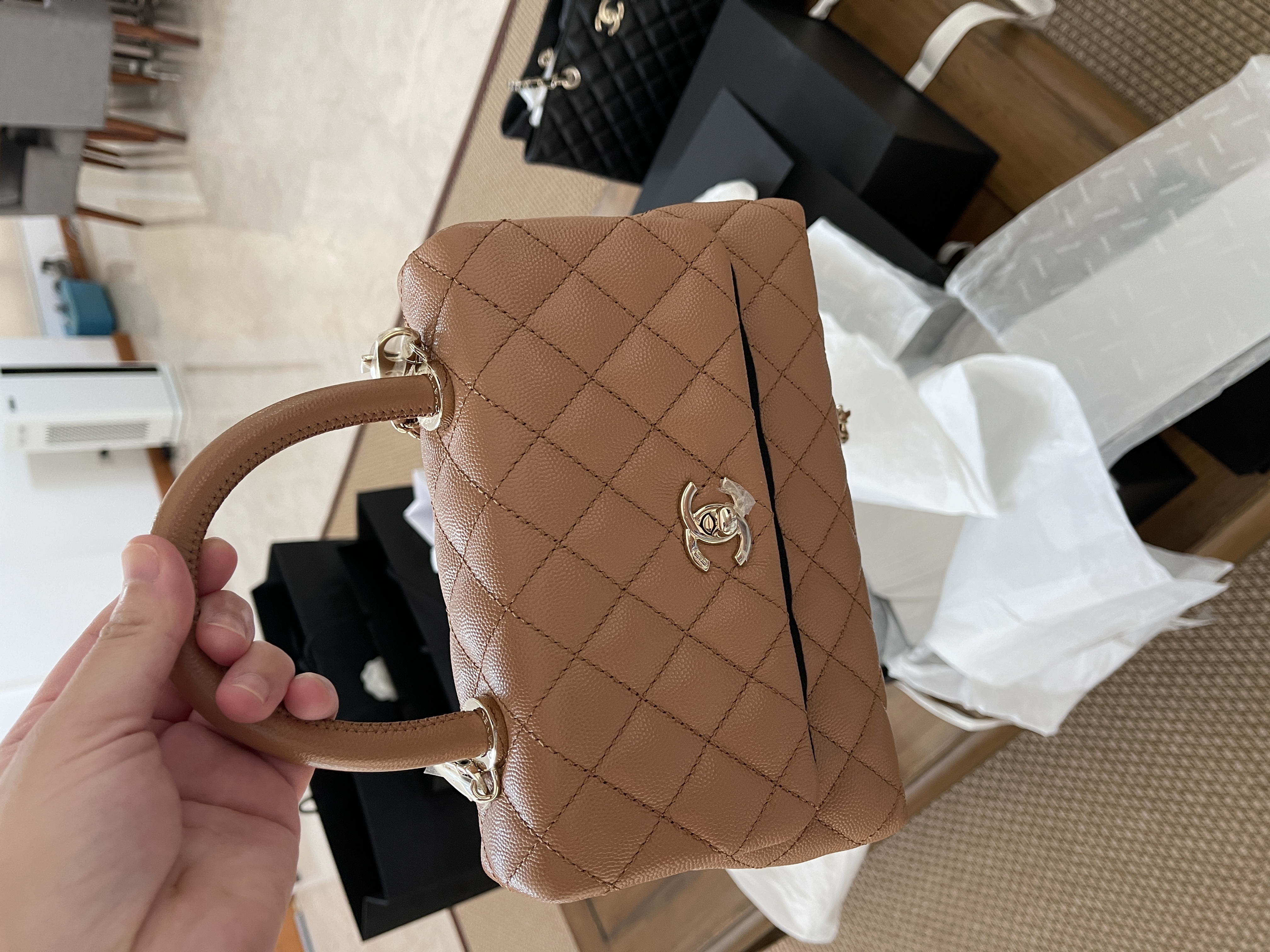 CHANEL Coco Handle XXS Size Gold Hardware Handbag – kingram-japan