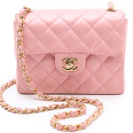 chanel mini classic flap in pink thumb 1