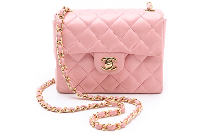 Mini flap bag Lambskin plexi  goldtone metal pink  Fashion  CHANEL