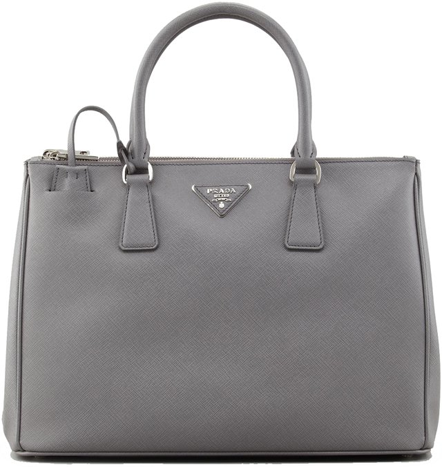 grey prada purse