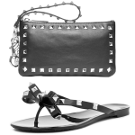 Valentino Around Studs Mini Pouch in Nero thumb 1