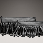 bottega veneta Intrecciato woven fringe clutch thumb 1