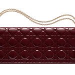 lady dior rouge fonce leather evening clutch bag thumb