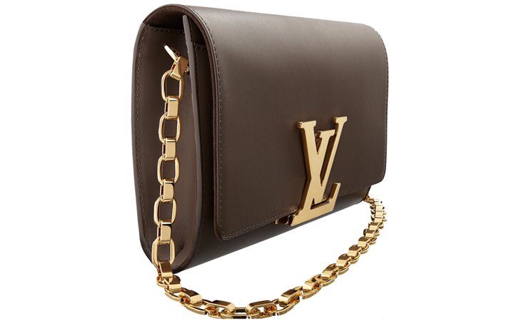 Louis Vuitton Pink Calfskin Leather Chain Louise MM Bag  Yoogis Closet