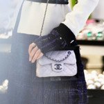 chanel white mini flap bag thumb