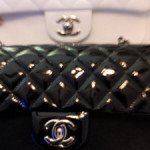 Chanel extra mini flap bag black white thumb