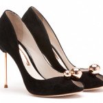 Sophia Webster Loren Black Suede Peep Toe Pump thumb