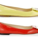 Jimmy Choo Harlow Patent Square Toe Flat Pumps thumb