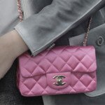 chanel extra mini classic flap bag in fuchsia thumb