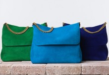 celine blue leather handbag gourmette  