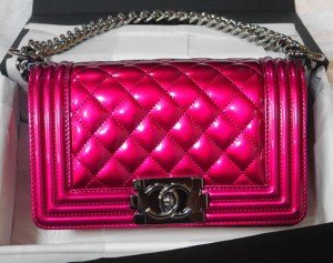 Chanel Boy Quilted Flap Bag in Metallic Patent | Bragmybag