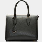 Alexander McQueen Heroine Tote Black Woven Grain thumb