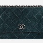 Chanel WOC Quilted in Green Patent Paris Dallas thumb