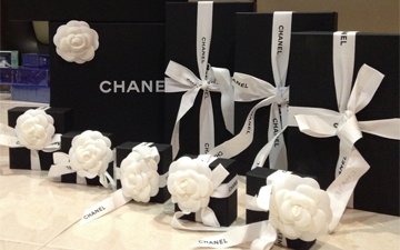 CHANEL, Other, Chanel Gift Box W Purple Ribbon Pouch Card
