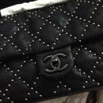 Chanel Studded Flap Bag Black thumb