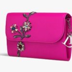 Dior Evening Pouch Embroidered Fuchsia lambskin thumb