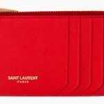 Saint Laurent Lipstick Red Leather Box Laque Card Holder thumb