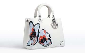 Diorissimo flower printed leather bag thumb