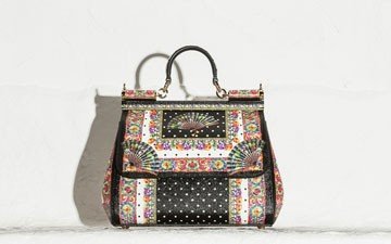 Dolce Gabbana DAUPHINE PRINT FOULARD SICILY BAG thumb