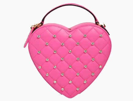 Moschino Swarovski Crystal Embellished Heart Shoulder Bag In