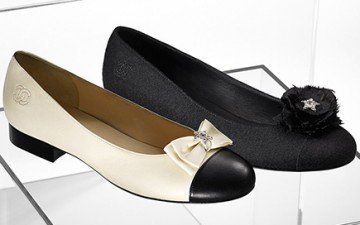 Chanel Ballerinas with Camellia and Bow thumb