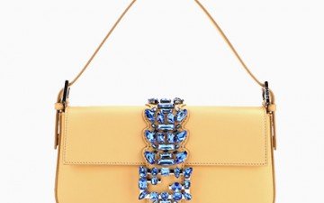 Fendi Baguette Flap with Blue Crystals thumb