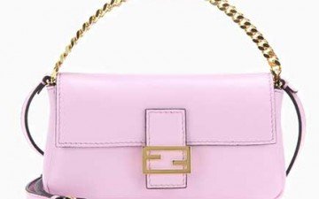 Fendi Pink Micro Baguette Chain shoulder bag thumb